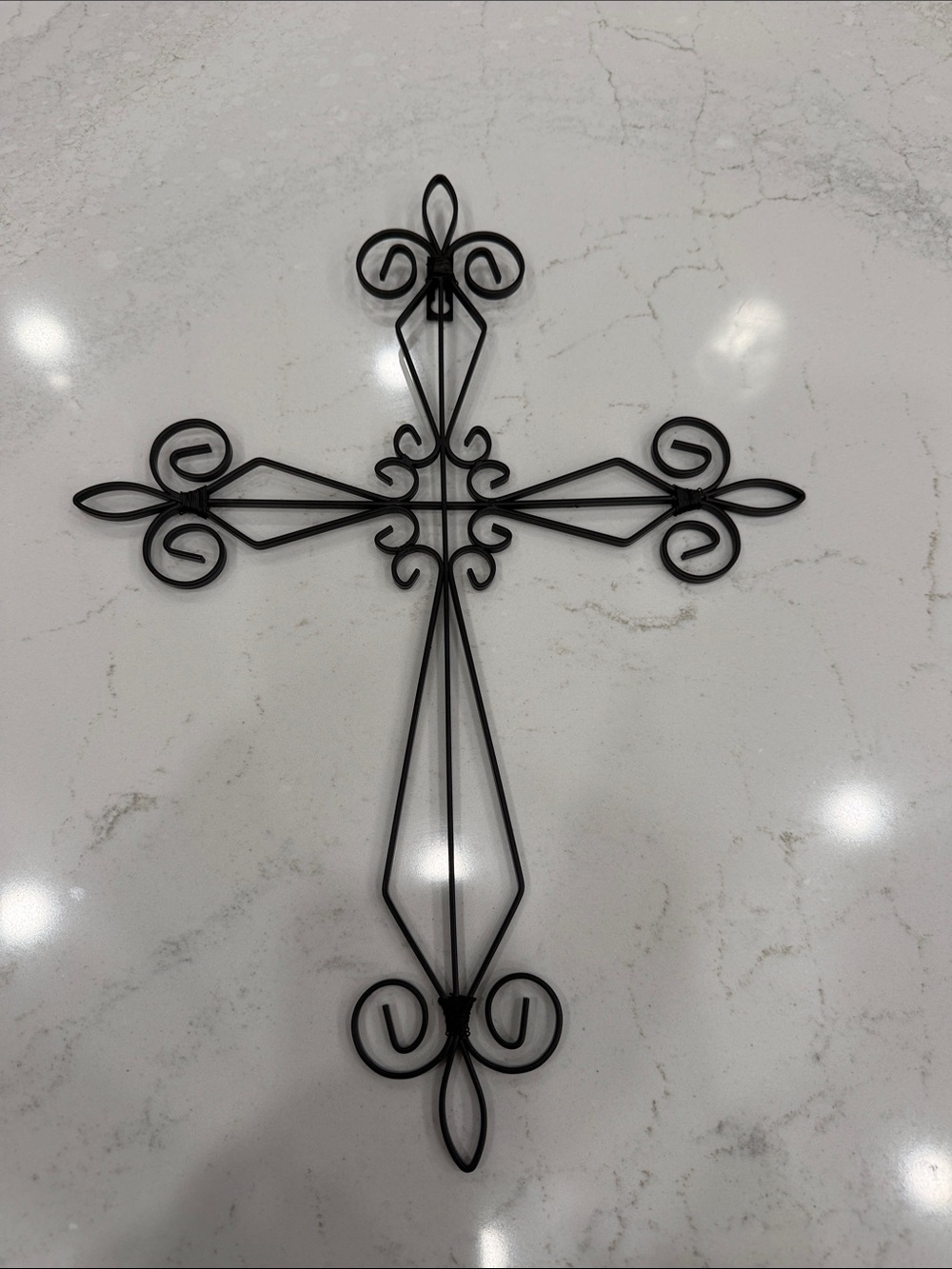Black Metal Decorative Cross Wall Art at Home America
